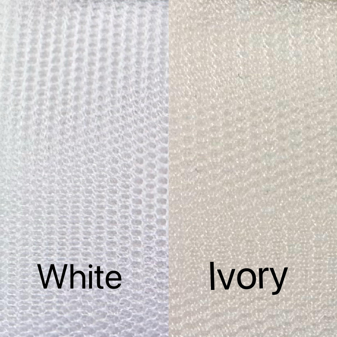 3m / Ivory Without Veil Sunnypetal Puff Sleeves Glitter Tulle Dress Square Neck Lace Bodic Flower Girl Dresses