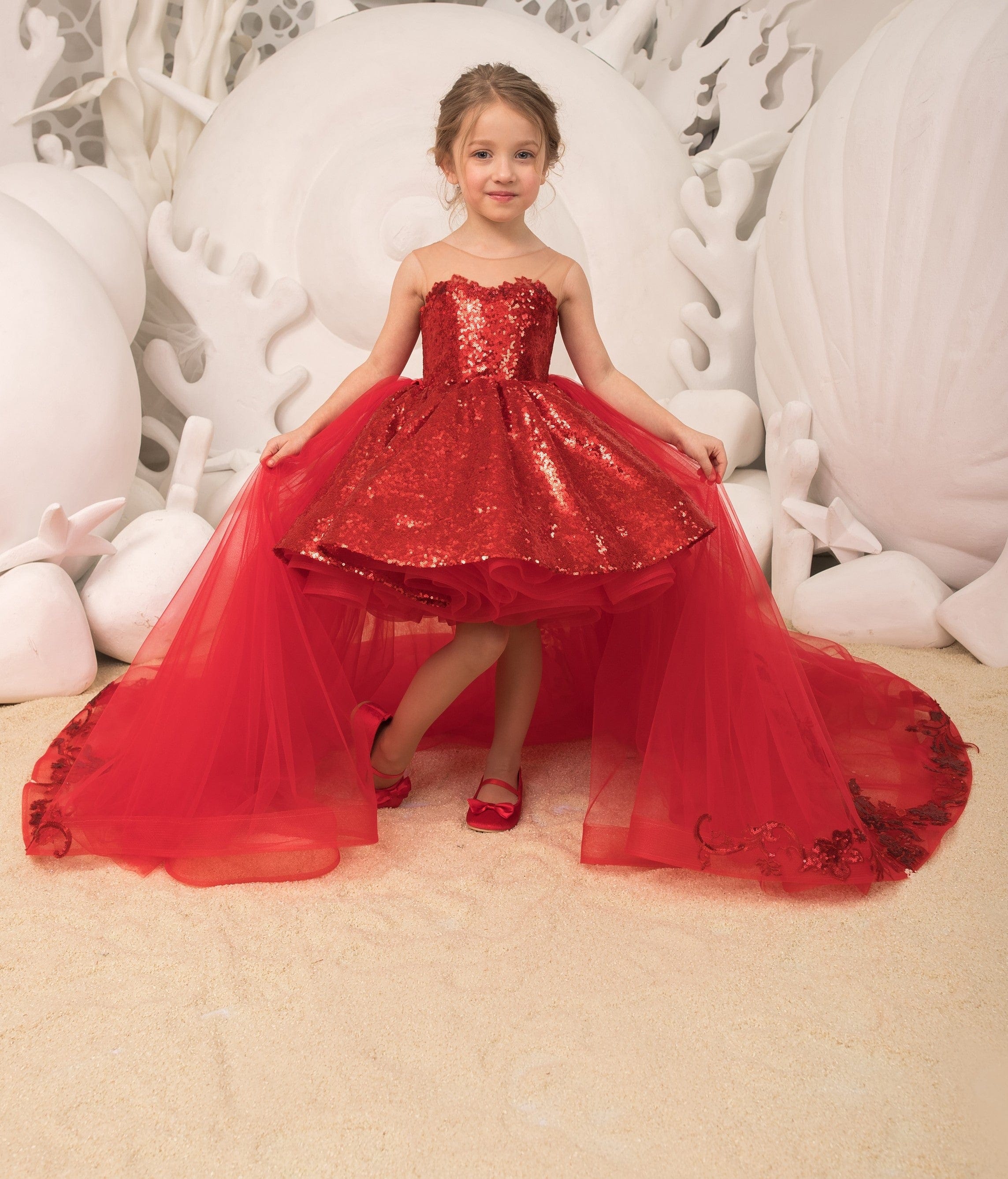 red flower girl dresses A-line Burgundy Satin Ivory Lace Keyhole Back Wedding Dress, Bow 10T --- Chest = 29 inches/Waist = 28 inches/ Hollow to knee = 30.5 inches If you are searching for a red dress for a toddler girl  or a child Rebecca flower girl dress burgundy