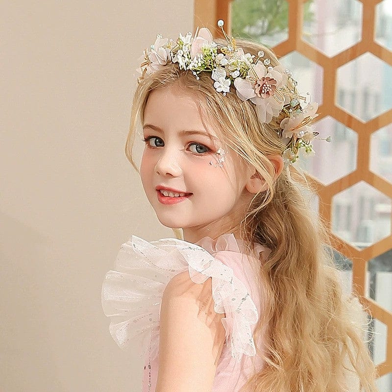 Butterfly Wreath Sunnypetal Little Princess Hair Accessories Head Flower Fairy Flower Girl Wreath