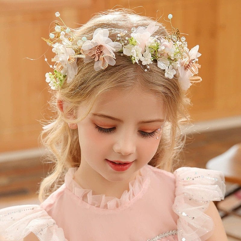Butterfly Wreath Sunnypetal Little Princess Hair Accessories Head Flower Fairy Flower Girl Wreath