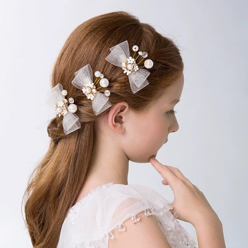 Gold Sunnypetal Children's Princess Dress Accessories Crown Flower Girl Wedding hair Accessories