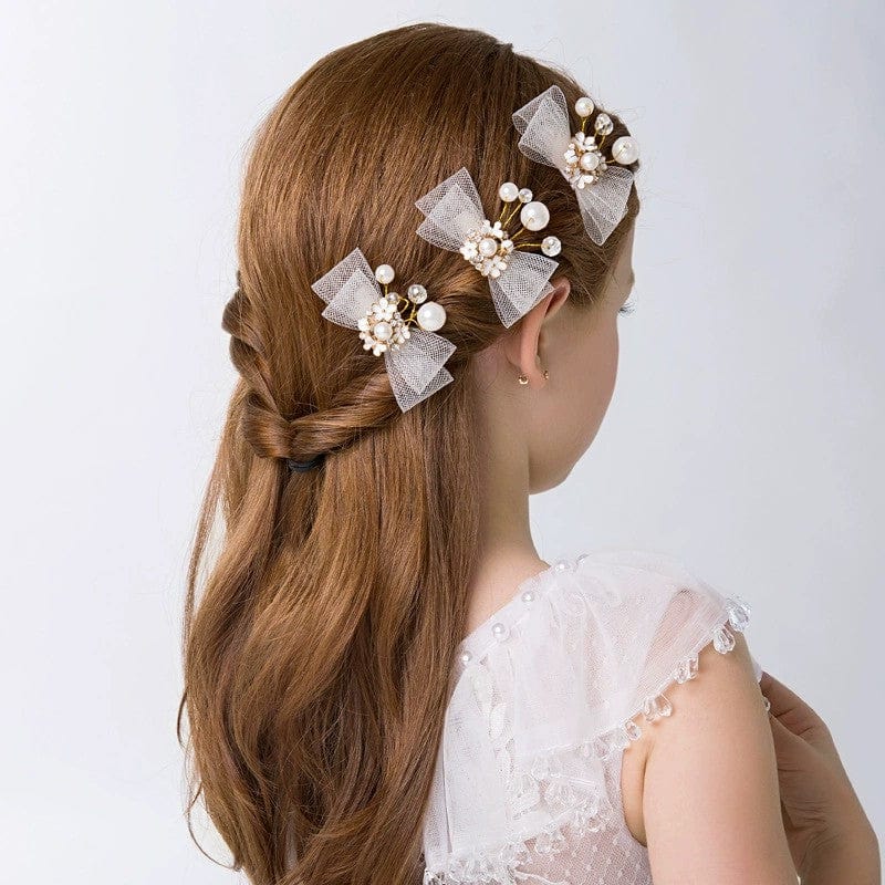 Gold Sunnypetal Children's Princess Dress Accessories Crown Flower Girl Wedding hair Accessories