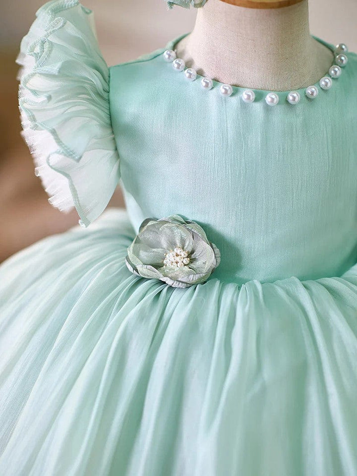 Sunnypetal Adorable Puff Sleeves Knee-Length Baby Toddler Girl Dresses