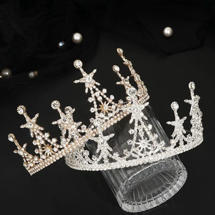 Sunnypetal Crown Girl's Headdress Baroque Tiaras Crown Children's Hair Accessories