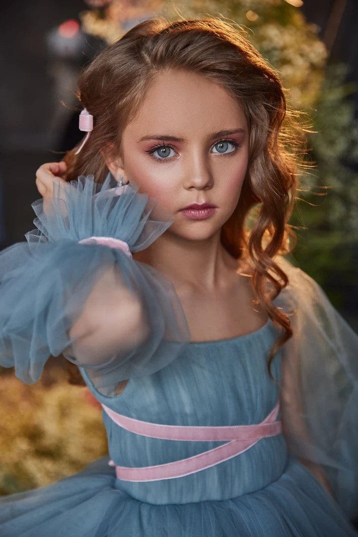 Sunnypetal Dreamy High-Low Ruffle Skirt Flower Girl Dresses for Special Occasion