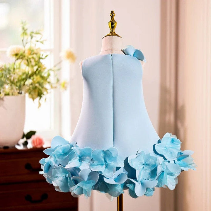 Sunnypetal Elegant Floral Flower Girl Dress for Wedding Birthday Holiday Party