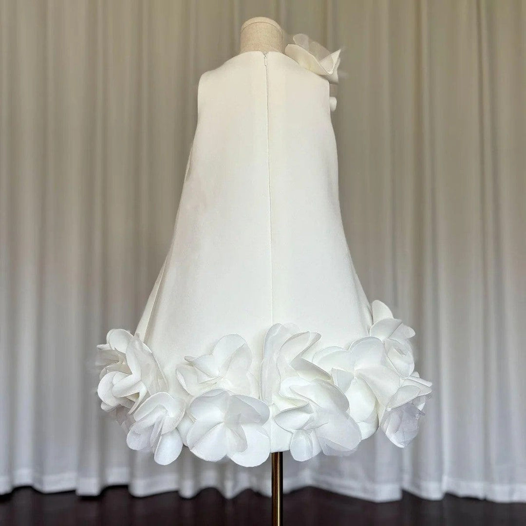 Sunnypetal Elegant Floral Flower Girl Dress for Wedding Birthday Holiday Party