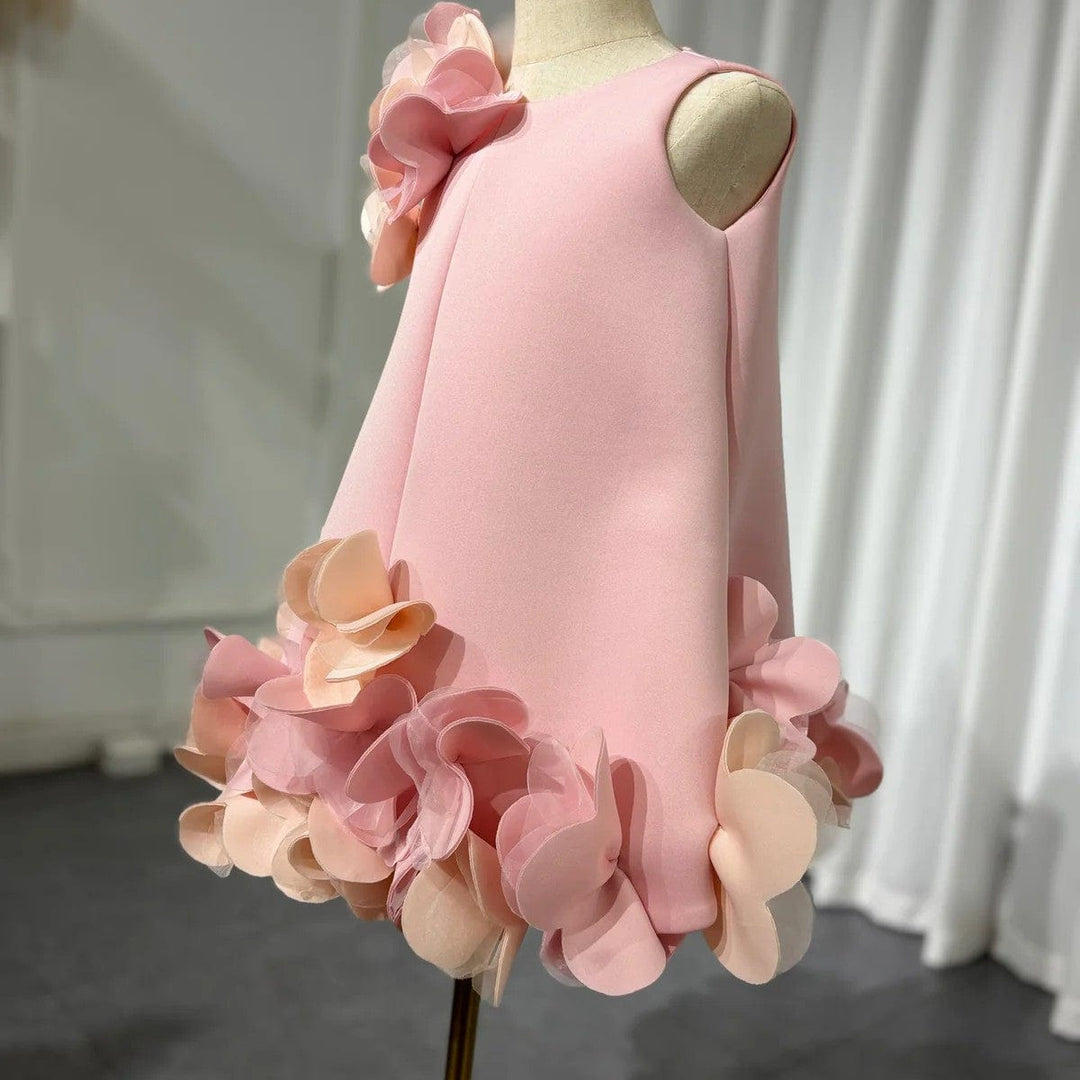 Sunnypetal Elegant Floral Flower Girl Dress for Wedding Birthday Holiday Party