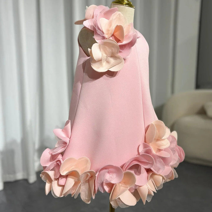 Sunnypetal Elegant Floral Flower Girl Dress for Wedding Birthday Holiday Party