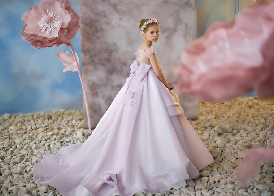 Sunnypetal Enchanted Blossom Layered Tulle Princess Gown