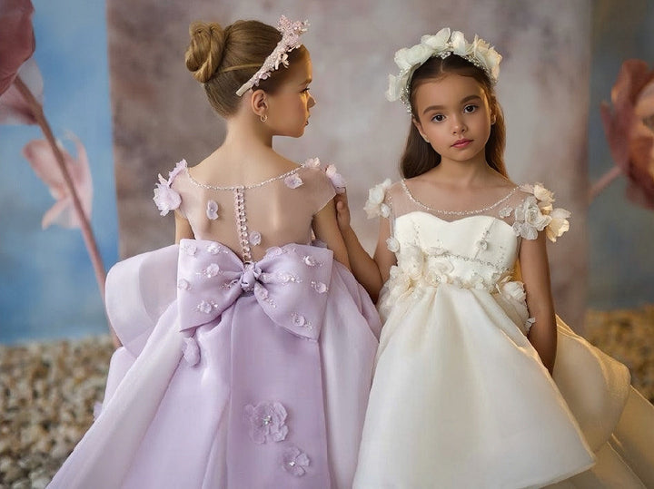 Sunnypetal Enchanted Blossom Layered Tulle Princess Gown