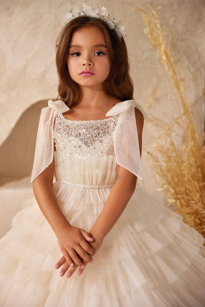 Sunnypetal Enchanted Fairy-Tale Princess Flower Girl Dress for Special Occasions