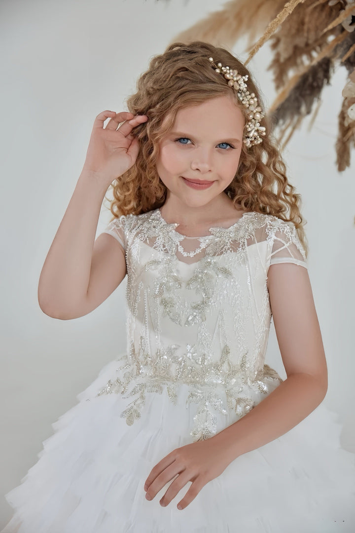 Sunnypetal Exquisite Ombre Ruffled Maxi Dress with Beaded Embroidery & Sequins