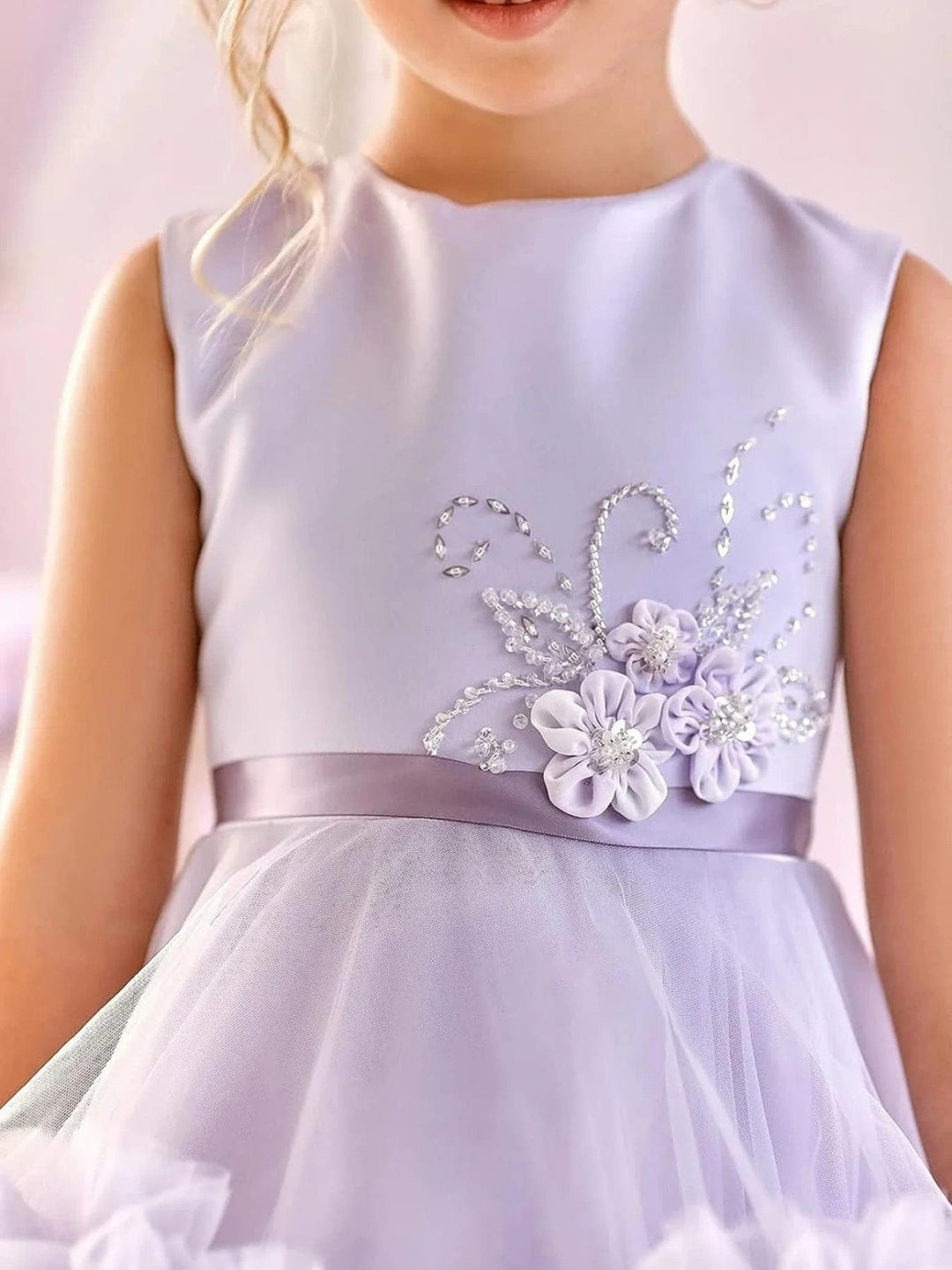 Sunnypetal Little Princess Dream - Ruffle Tulle Flower Girl Dress