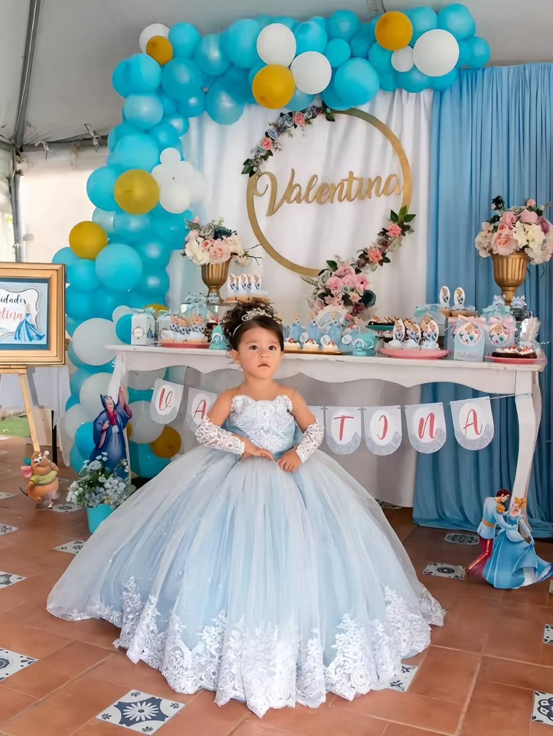 Sunnypetal Long Sleeves Weddings Flower Girl Dresses Toddlers Sparkly 1st Communion Party Gowns