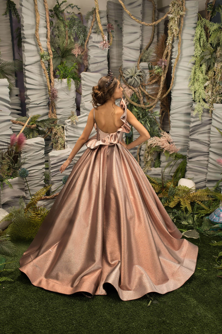 Sunnypetal Luxurious Satin Flower Girl Dresses Formal Dinners Prom Pageant Ball Gown