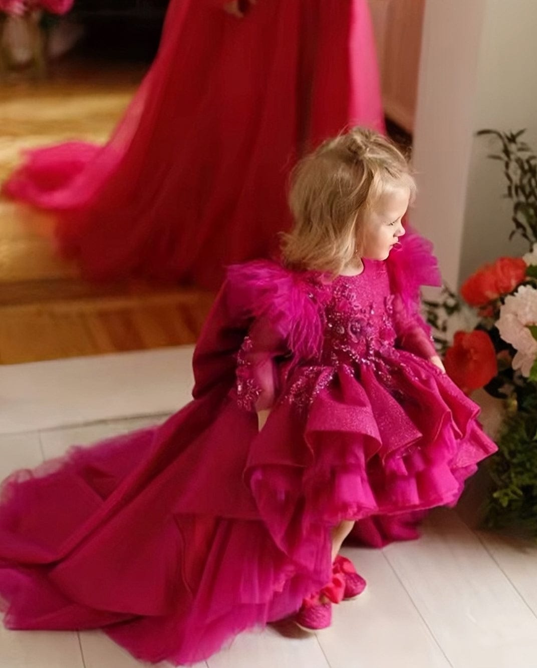 big princess dresses Kids' $10 Under Girls Dress Princess Big Bow Pageant Long Dress Kids Lace  Prom Ball Gowns Gauze Dress Save Big