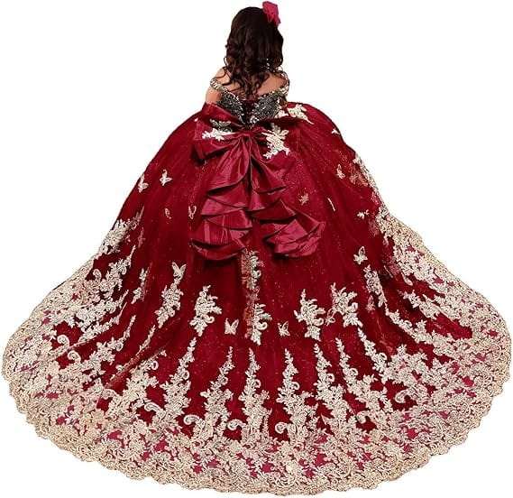 18m / Burgundy Sunnypetal Royal Blue Embroidered Ball Gown Flower Girl Pageant Dress with Bow