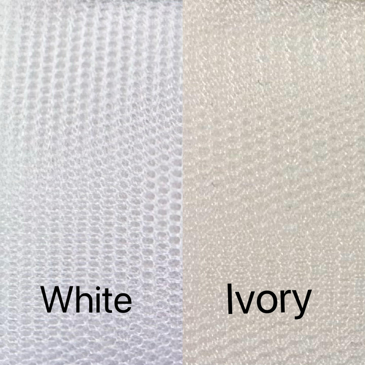 3m / Ivory Sunnypetal White Puff Sleeves V-Neck Sequin Bow Flower Girl Dresses with Tulle Train