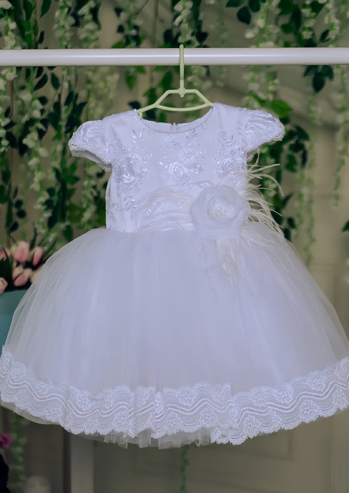 3m / White Sunnypetal White Baby Girl Christening Gown 2t Baptism Girl Outfit