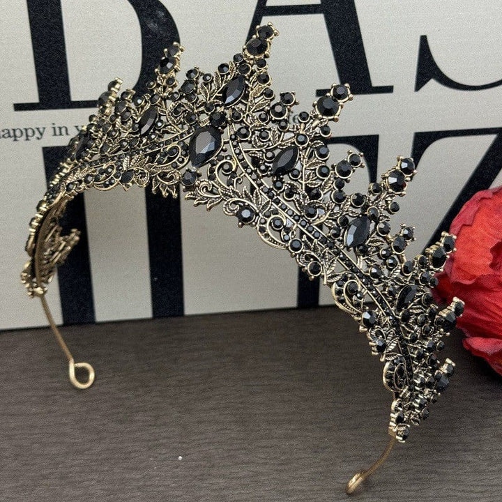 Black Sunnypetal Birthday Headdress Crown Wedding Festival Headband for Girls