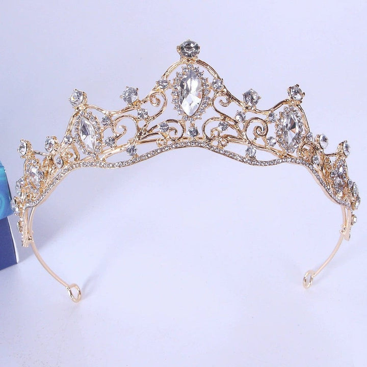 Gold Sunnypetal Girls Headband Tiaras Crown Wedding Prom Pageant Headdress