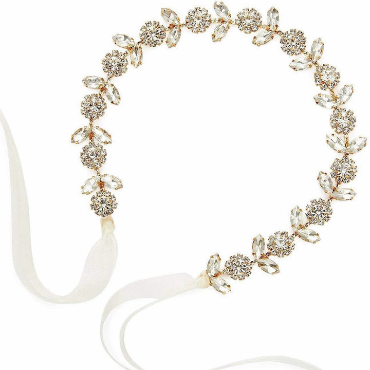 Gold Sunnypetal Girls' Headdress Rhinestone Hairband Sunflower Headband