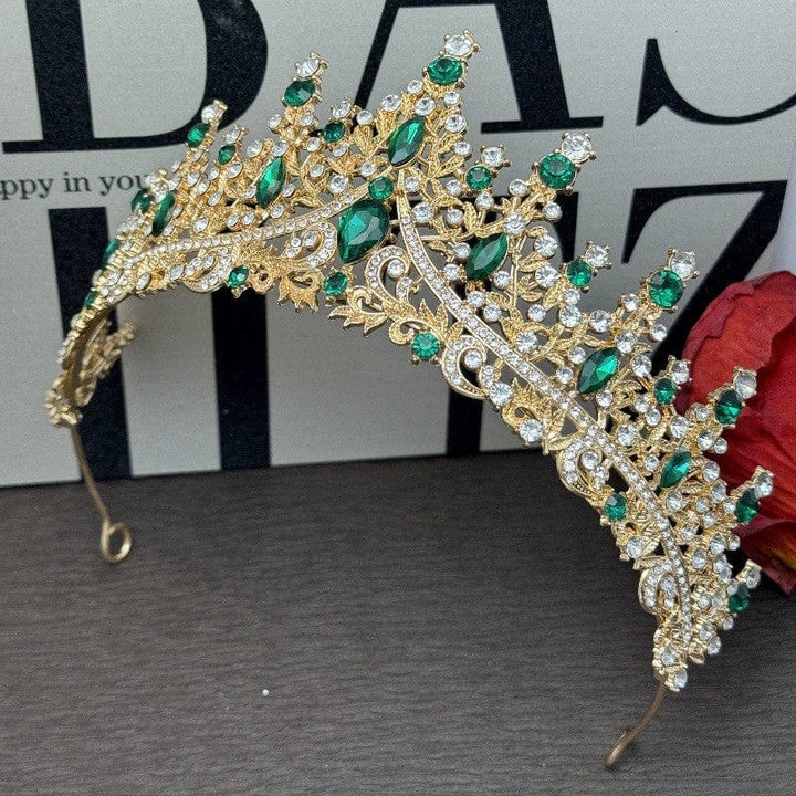 Green Sunnypetal Birthday Headdress Crown Wedding Festival Headband for Girls