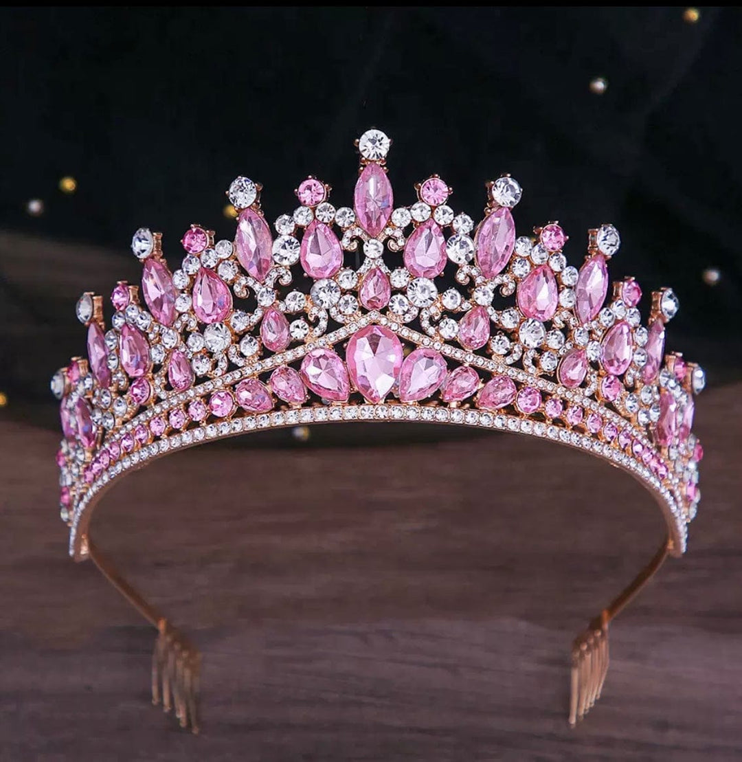 Pink Sunnypetal Girls Princess Crown and Tiara for Birthday Party Pageant Prom