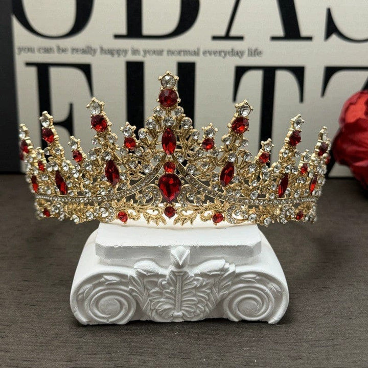 Red Sunnypetal Birthday Headdress Crown Wedding Festival Headband for Girls