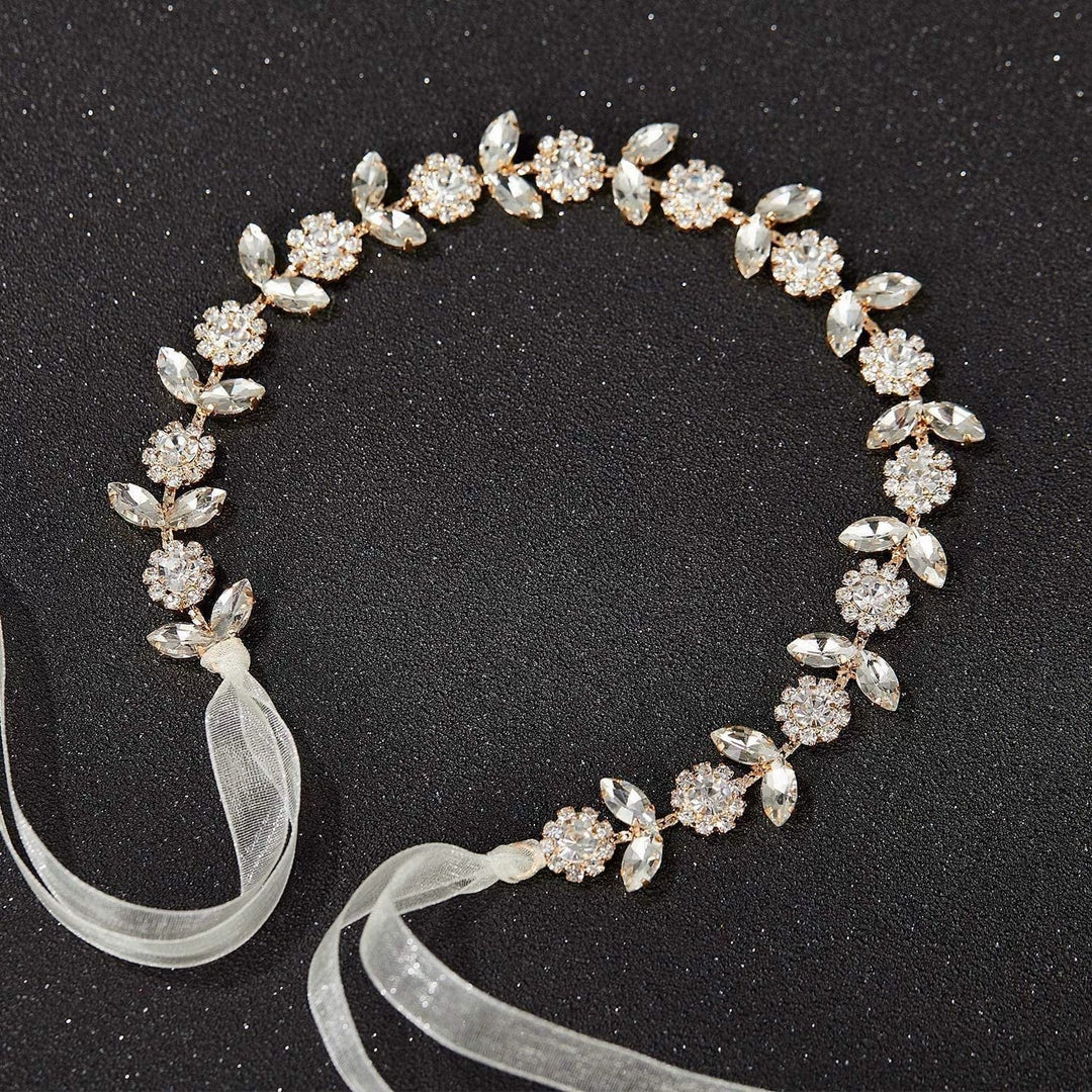 Rose Gold Sunnypetal Girls' Headdress Rhinestone Hairband Sunflower Headband