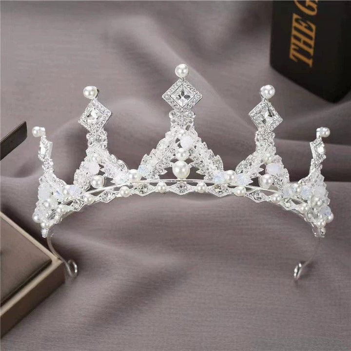Silver Sunnypetal Children's Crown Tiara Princess Girl Crown Crystal Pink Frozen Hair Accessories