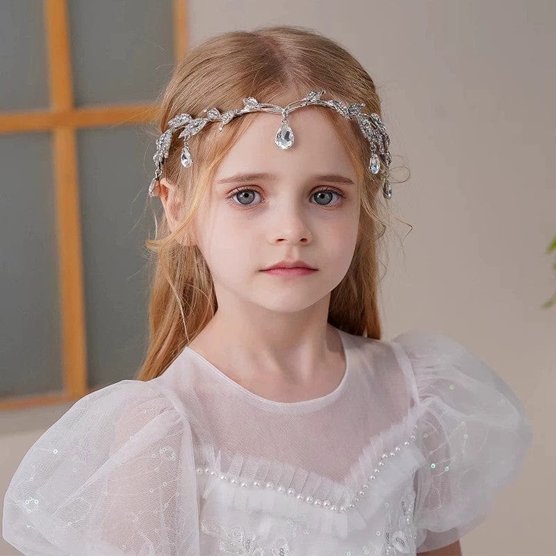 Silver Sunnypetal Children's Eyebrow Pendant Rhinestone Headdress Alloy Rhinestone Headband Crown