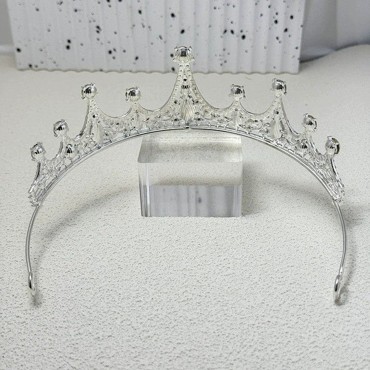 Silver Sunnypetal Crown Birthday Dinner Hair Accessories Wedding Flower Girl Headdress Rhinestone Crown