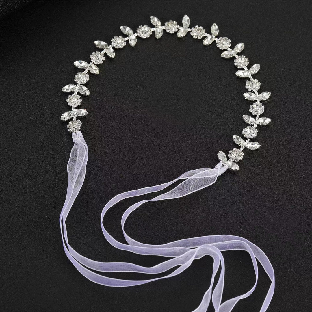 Silver Sunnypetal Girls' Headdress Rhinestone Hairband Sunflower Headband