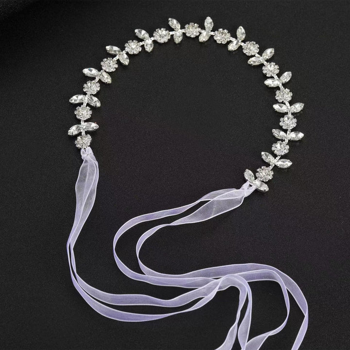 Silver Sunnypetal Girls' Headdress Rhinestone Hairband Sunflower Headband