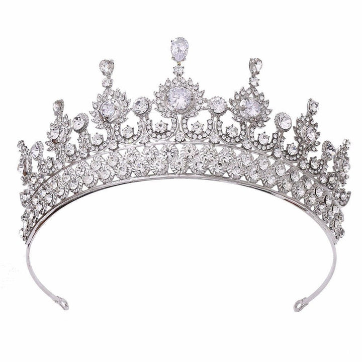 Silver Sunnypetal Tiaras Crown for Girls Crystal Headbands Princess Wedding Pageant and Party