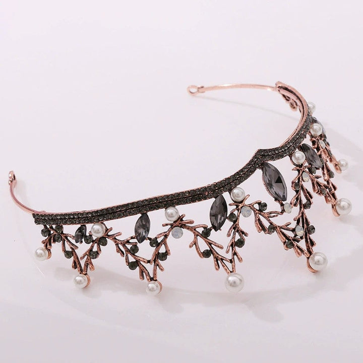 Sunnypeta Tiaras and Crowns for Girls Princess Pearl Crystal Crown