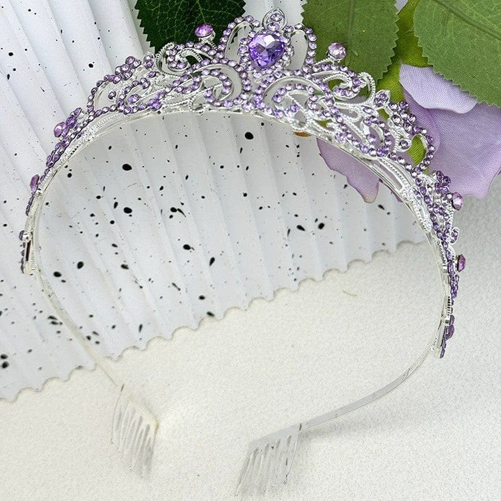 Sunnypetal Crystal Tiara Crown Headband Princess Elegant Crown Wedding Prom Birthday Party Girl Gift