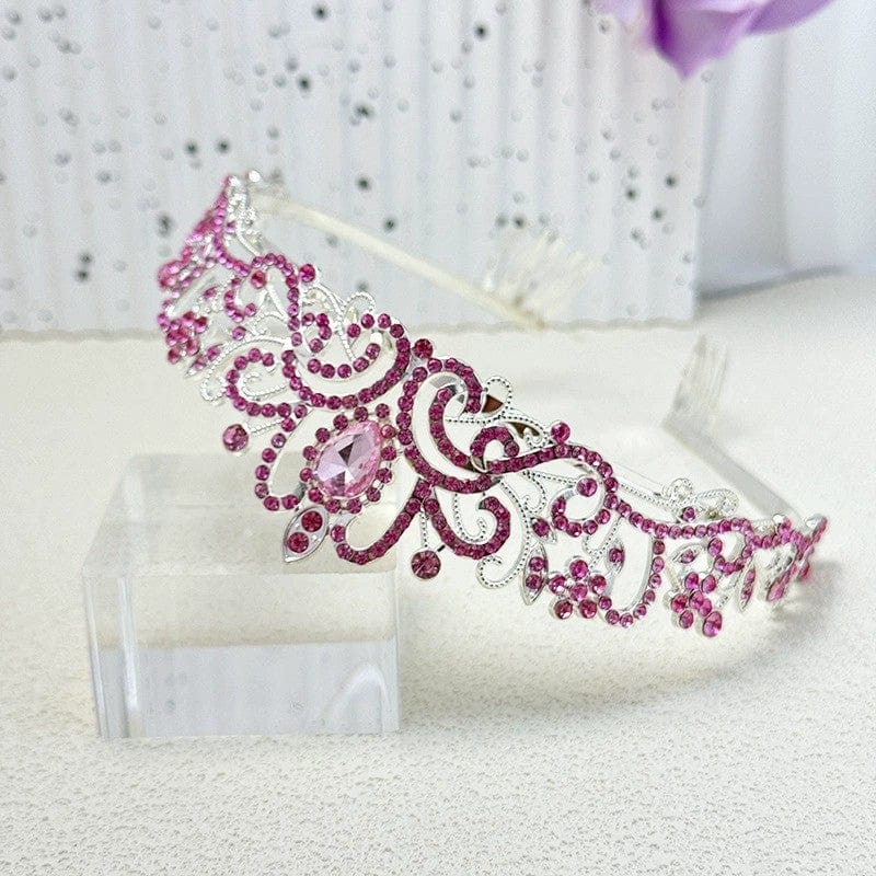 Sunnypetal Crystal Tiara Crown Headband Princess Elegant Crown Wedding Prom Birthday Party Girl Gift