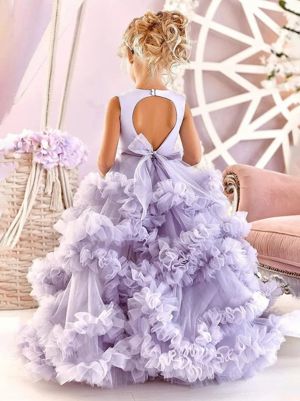 Sunnypetal Little Princess Dream - Ruffle Tulle Flower Girl Dress