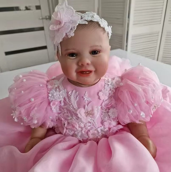 Sunnypetal Puffy Pink Baby Toddler Princess Ball Gown Kids Newborn Tulle Baptism Outfits